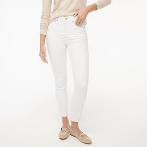 J.Crew 10" high-rise toothpick jean in white